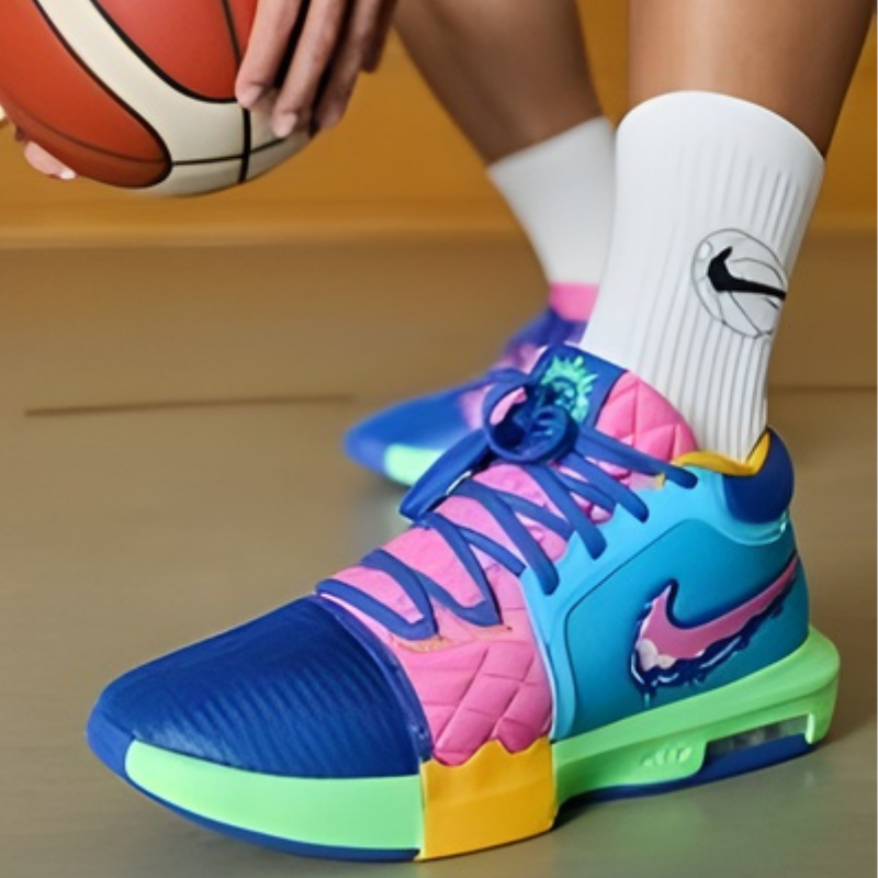 Tênis Nike Lebron Witness VIII - Verde - Azul - Rosa