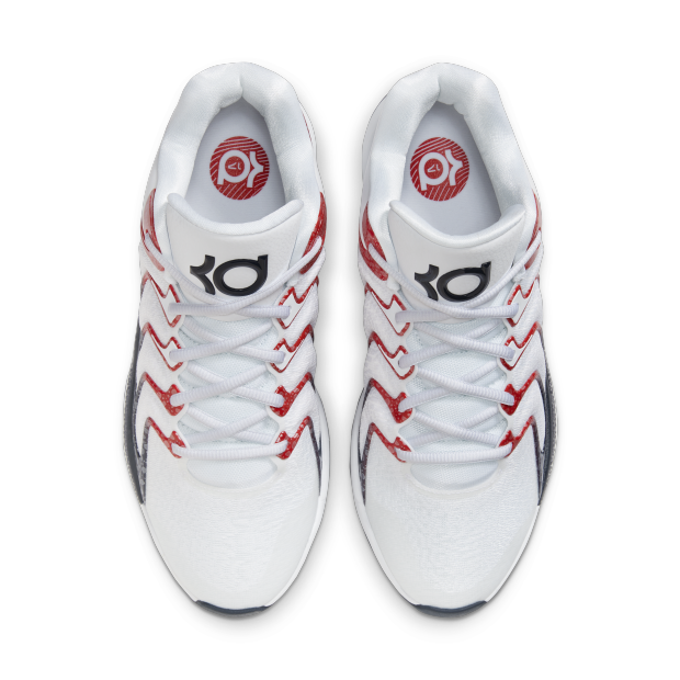 Tenis Nike KD17 - Branco - Vermelho