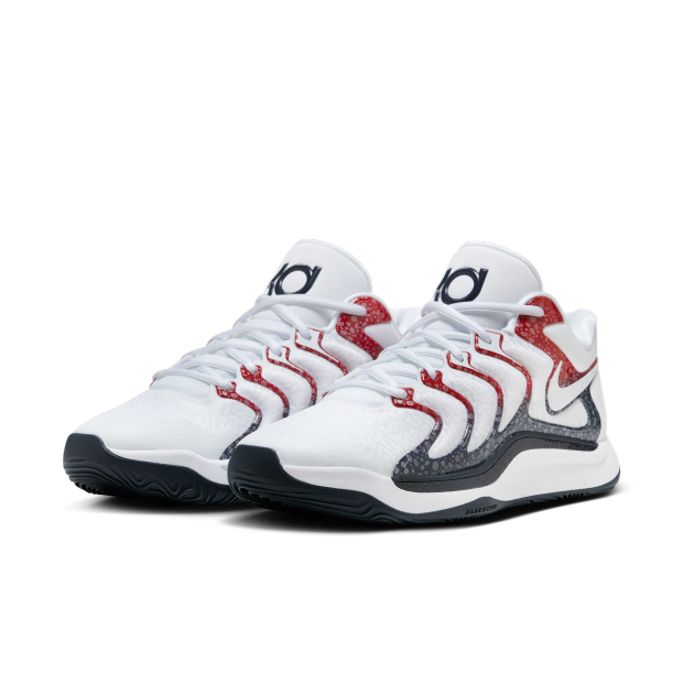 Tenis Nike KD17 - Branco - Vermelho