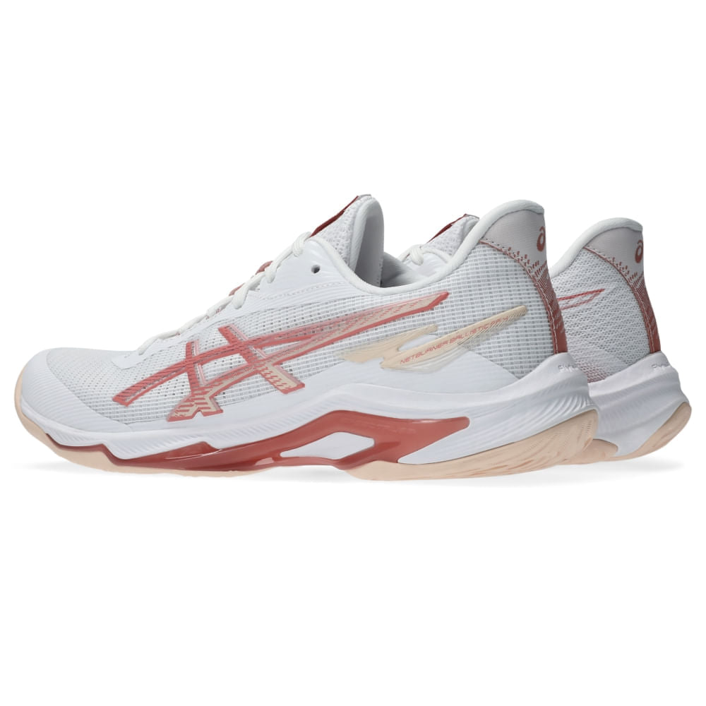 Tenis Asics Netburner Ballistic ff 4 - Branco - Rosa