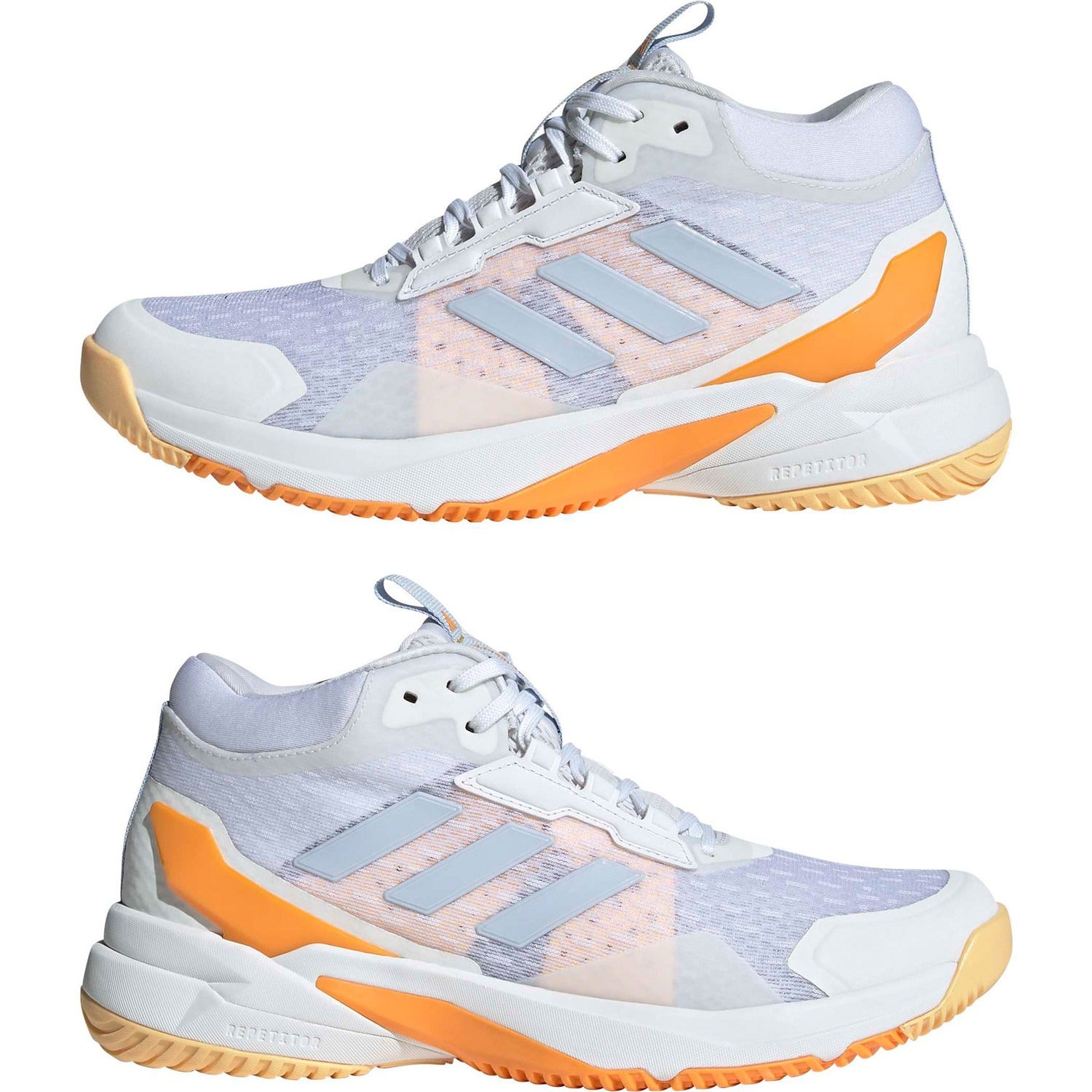 Tênis Adidas Crazyflight Mid 6 - Branco - Laranja