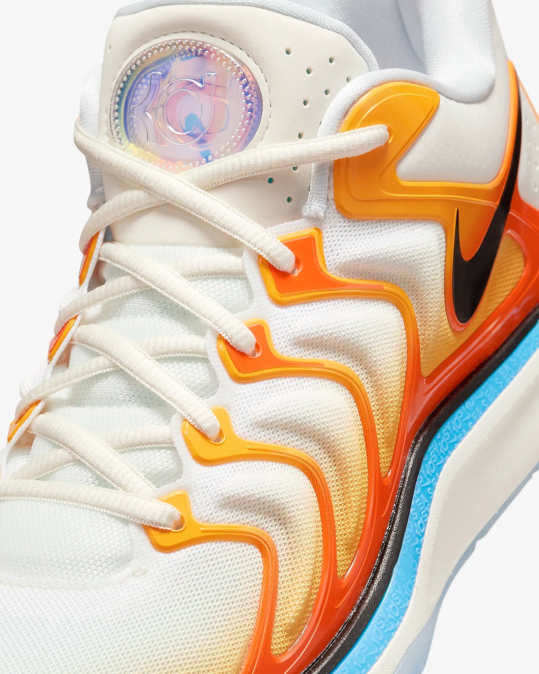 Tenis Nike KD17 - Branco - Laranja